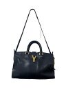 【中古】YVES SAINT LAURENT◆カバスシック/ハンドバッグ/レザー/NVY/型崩れ・コバ割れ・全体スレ有【バッグ】