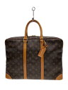 【中古】LOUIS VUITTON◆1)ポルト・ドキュマン・ヴォワヤージュ_モノグラム・キャンバス_BRW/PVC/BRW/モノグラム【バッグ】