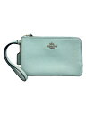 【中古】COACH◆ポーチ/フェイクレザー/BLU/F87590【バッグ】