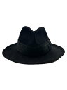 【中古】WACKO MARIA◆ハット/XL/ウール/BLK/無地/メンズ【服飾雑貨他】