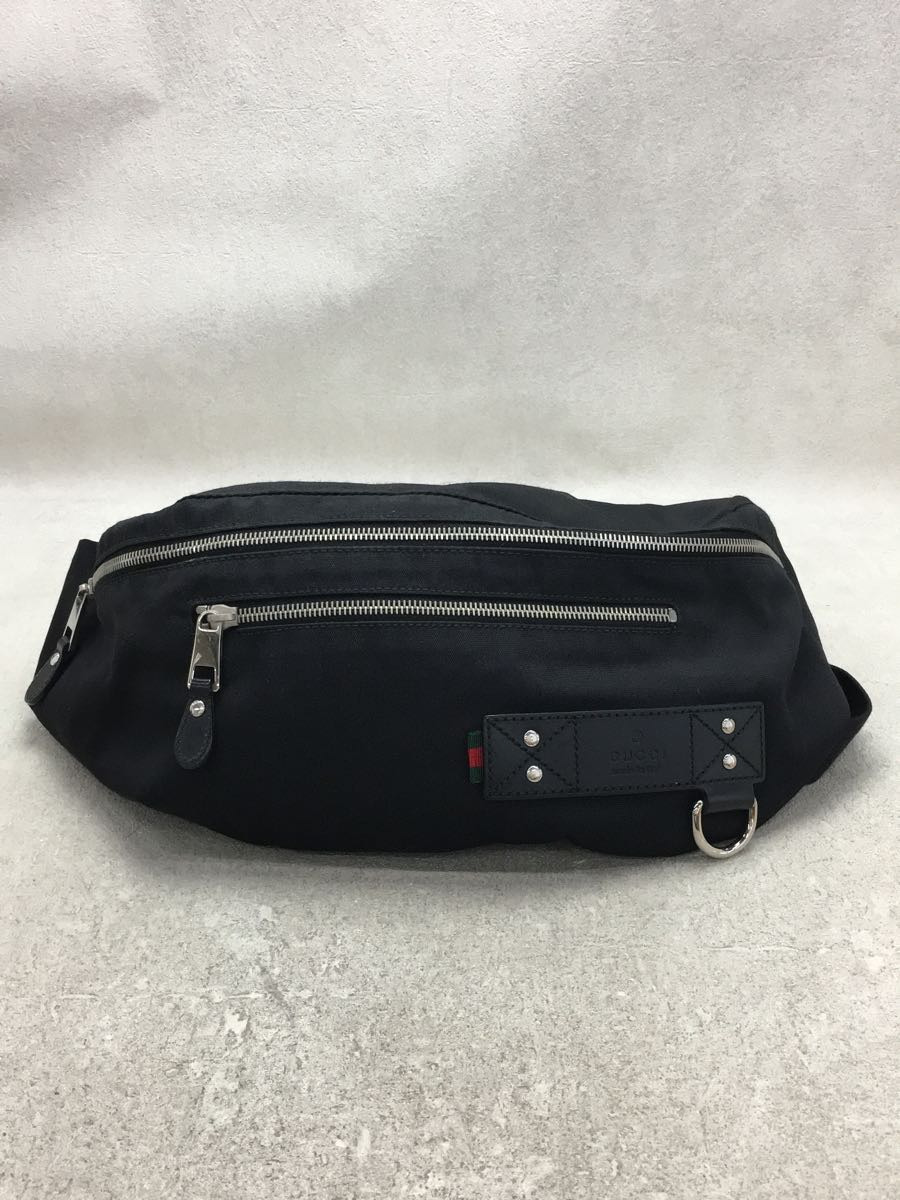 【中古】GUCCI◆ショルダーバッグ/ウエストバック/コットン/BLK/246409【バッグ】