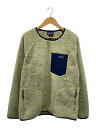 【中古】patagonia◆ロスガトスクルー/ボアフリース//XL/ポリエステル/BEG【メンズウェア】