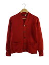 【中古】WILSON◆カーディガン(薄手)/38/--/RED【メンズウェア】(4)