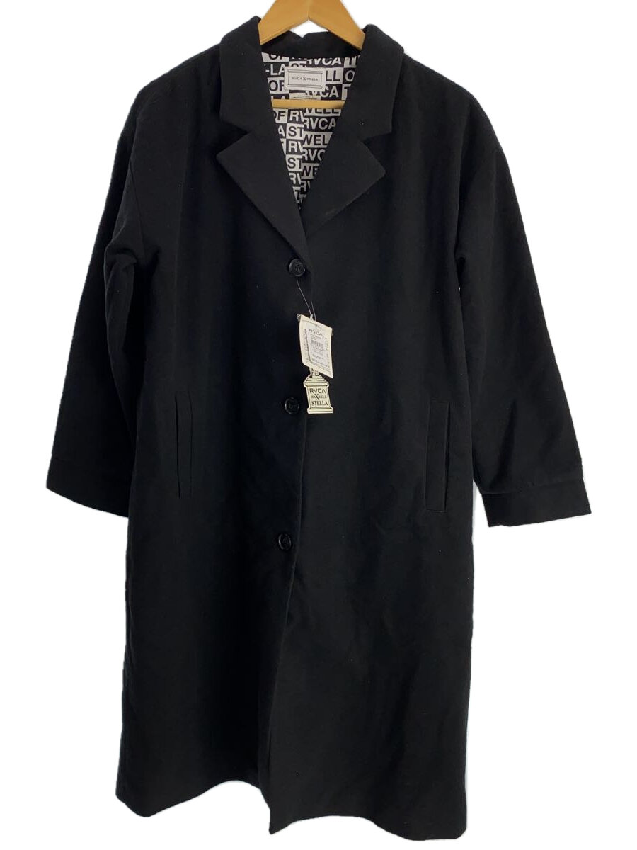 【中古】RVCA◆ジャケット/XS/--/BLK/無地/37757【レディースウェア】
