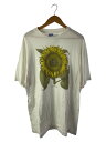【中古】Hanes◆THE NATURE COMPANY/ひまわりtee/Tシャツ/XL/コットン/WHT/花柄【メンズウェア】