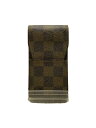 【中古】LOUIS VUITTON◆エテュイ・シガレット_ダミエ・エベヌ_BRW/PVC/BRW/レディース【服飾雑貨他】