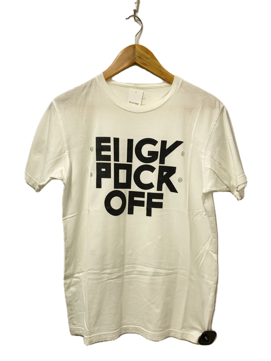 【中古】uniform experiment◆Tシャツ/1/コットン/WHT/FUCK OFF//【メンズウェア】