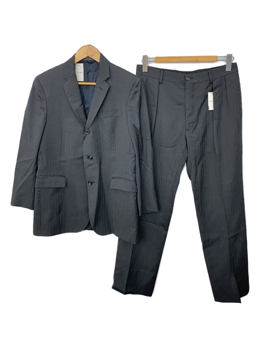 【中古】POLO RALPH LAUREN◆MADE IN ITALY/セットアップ/38/ウール/GRY/ヘリンボーン【メンズウェア】