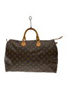 【中古】LOUIS VUITTON◆1)スピーディ40_モノグラム・キャンバス_BRW/PVC/BRW【バッグ】
