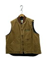 【中古】Carhartt◆キルティングベスト/XL/コットン/BRW/無地【メンズウェア】