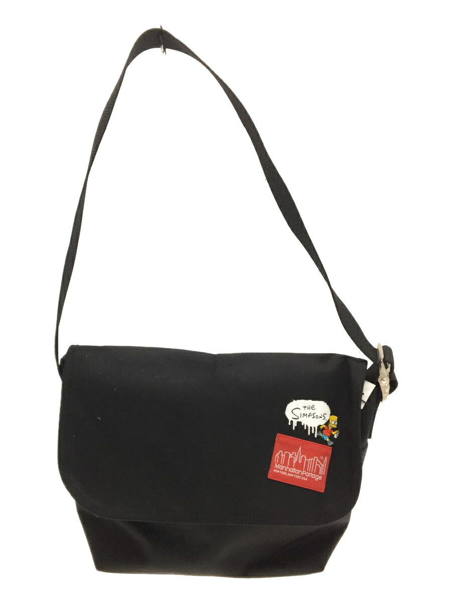 【中古】Manhattan Portage◆ショルダーバッグ/ナイロン/BLK/無地【バッグ】