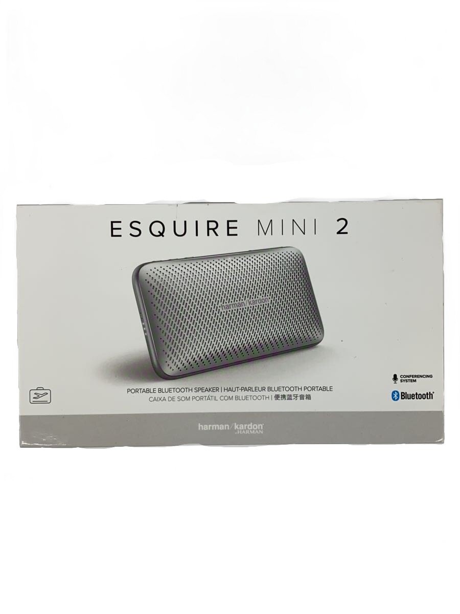 【中古】harman/kardon◆Bluetoothスピーカー/ESQUIRE MINI 2 シルバー /ハンズフリー通話/ノイズキャンセリ//【家電 ビジュアル オーディオ】