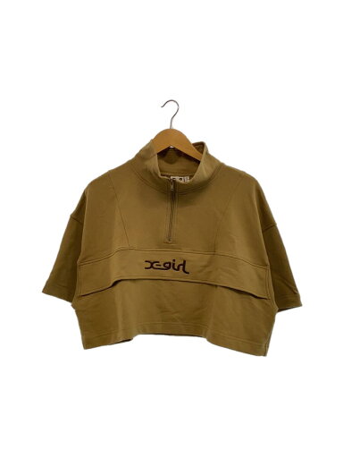 【中古】X-girl◆CROPPED ANORAK/パーカー/M/コットン/ベージュ/105232013002【レディースウェア】 【中古】X-girl◆CROPPED ANORAK/パーカー/M/コットン/ベージュ/105232013002【レディースウェア】