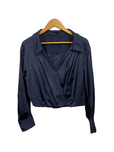 【中古】anuans◆長袖シャツ/M/ポリエステル/NVY/無地/1525110009-0/キャミレイヤードカシュクールブラウス【レディースウェア】 【中古】anuans◆長袖シャツ/M/ポリエステル/NVY/無地/1525110009-0/キャミレイヤードカシュクールブラウス【レディースウェア】