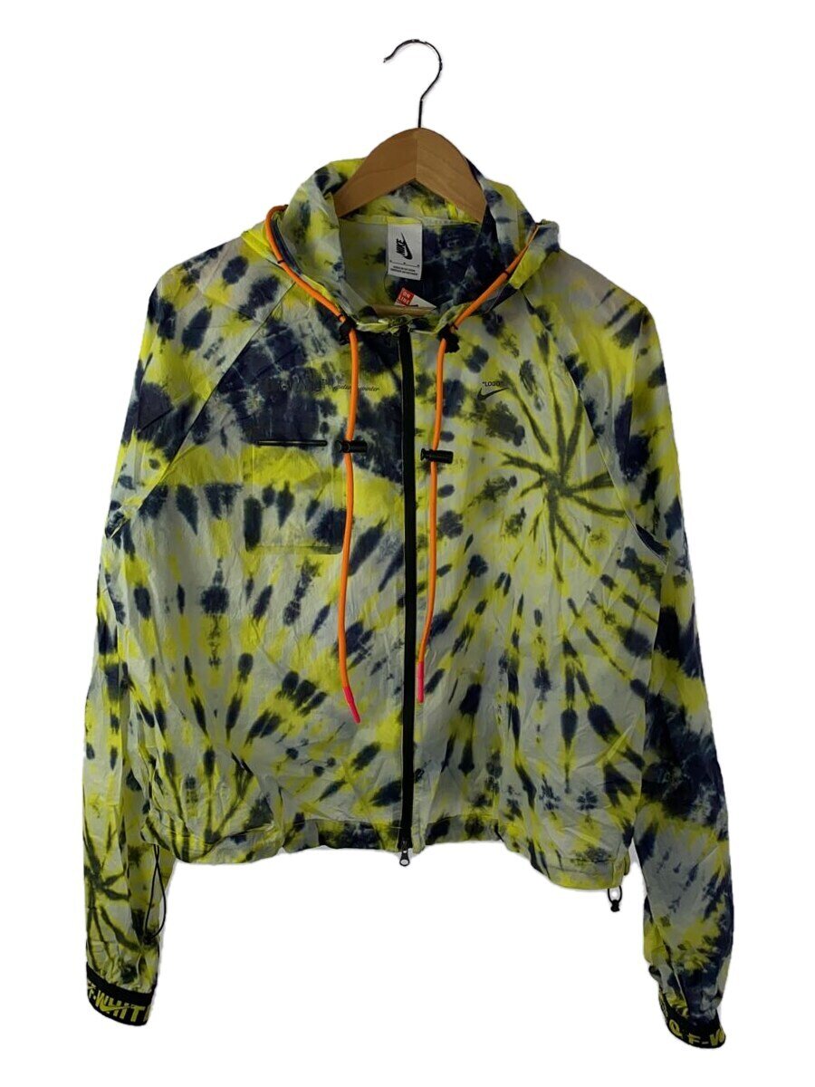 【中古】NIKE◆ナイロンジャケット/M/ポリエステル/YLW/総柄/4805-702【レディースウェア】
