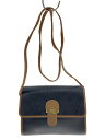 【中古】Christian Dior◆ショルダーバッグ/レザー/BRW/総柄【バッグ】
