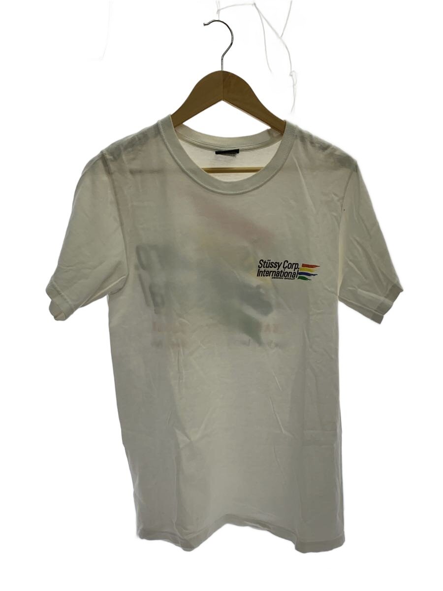 【中古】STUSSY◆Tシャツ/S/コットン/WHT【メンズウェア】