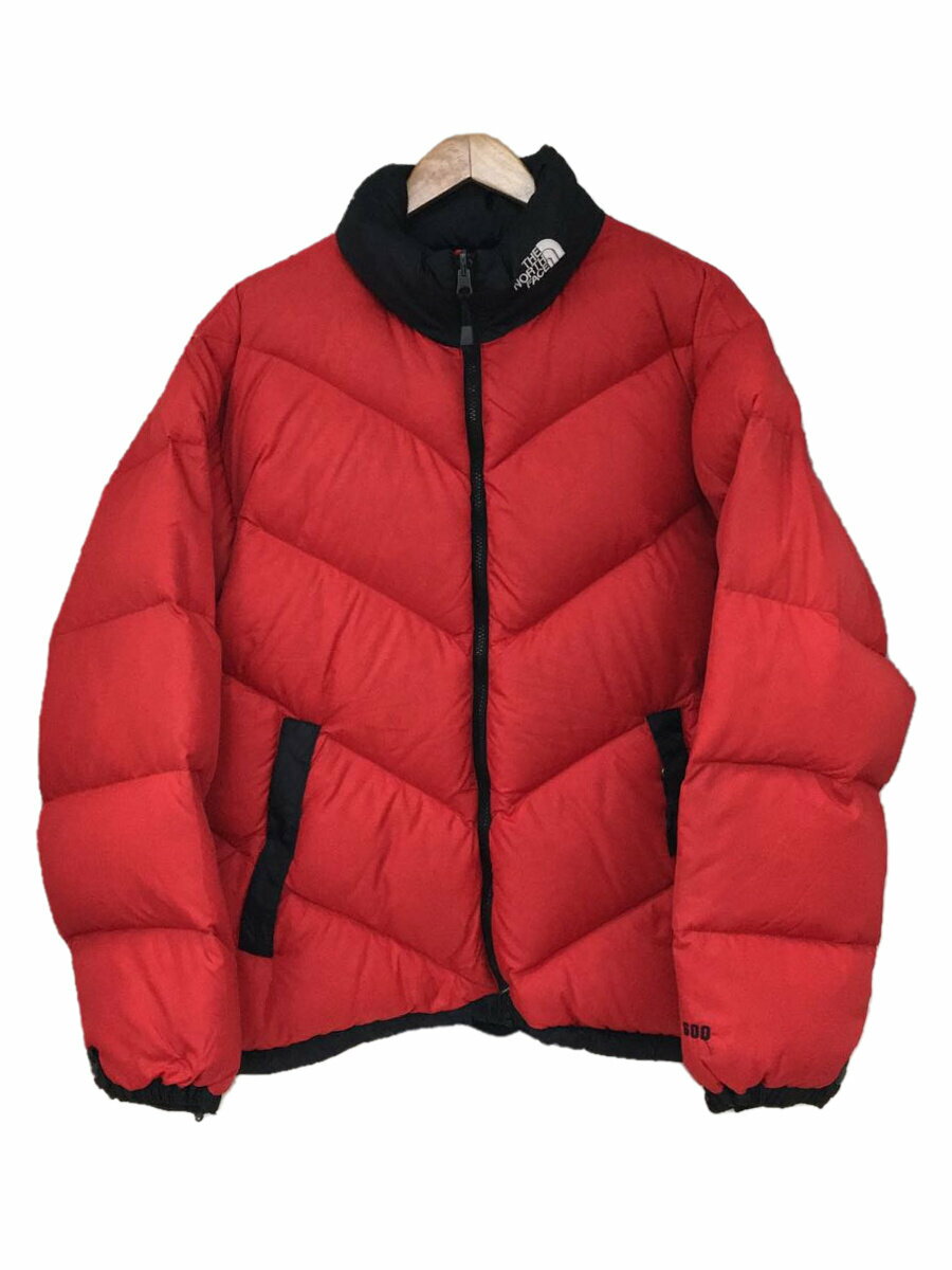 【中古】THE NORTH FACE◆THE NORTH FACE/ザノースフェイス/ダウンジャケット/M/ナイロン/レッド//【メンズウェア】