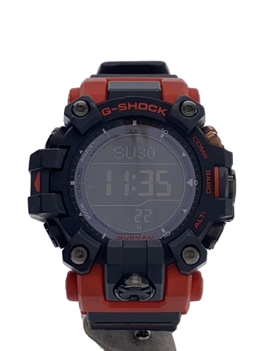 【中古】CASIO◆ソーラー腕時計_G-SHOCK/デジタル/ラバー/CLR/BLK【服飾雑貨他】