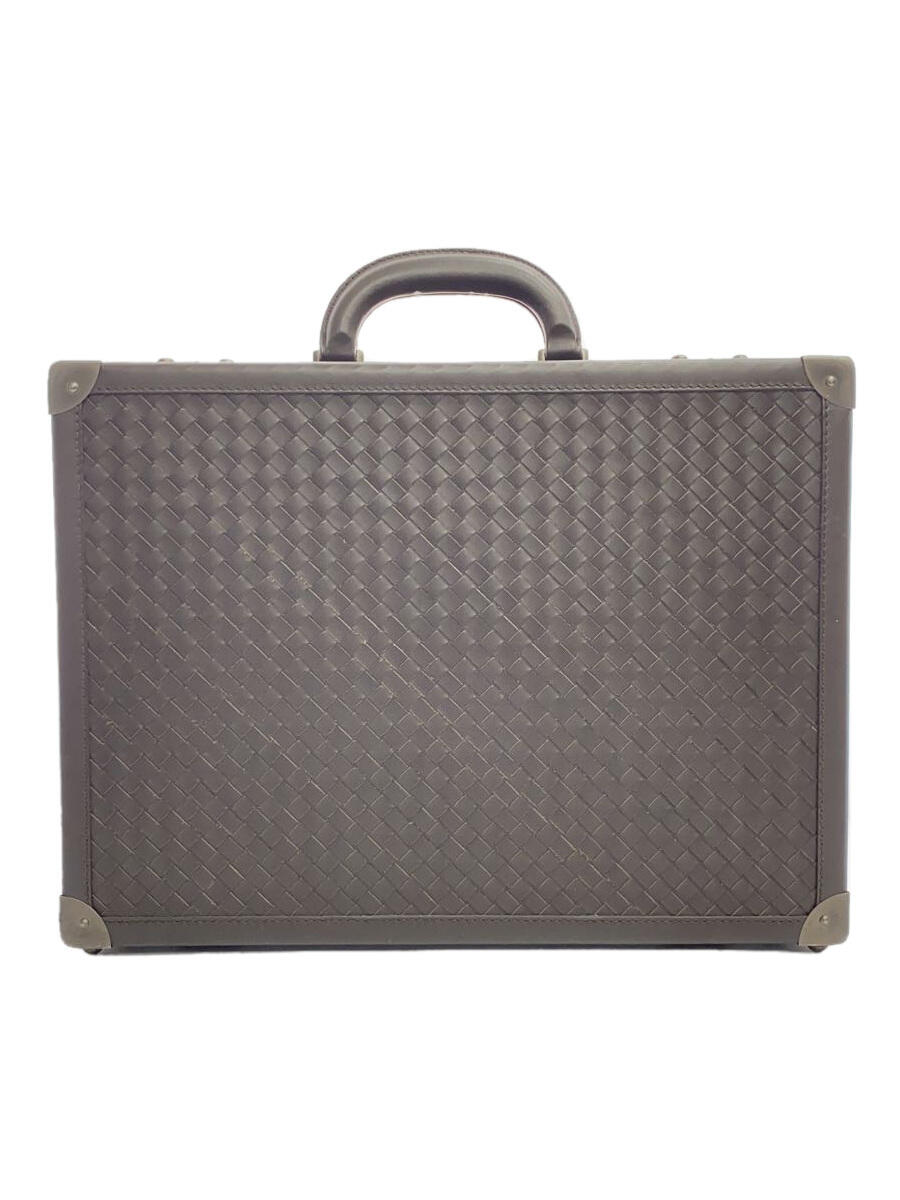 【中古】BOTTEGA VENETA◆アタッシュケース/レザー/BRW/無地/140064/イントレチャート//【バッグ】