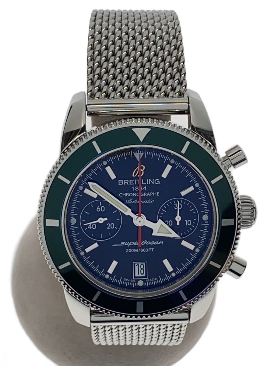 【中古】BREITLING◆自動巻腕時計/スーパーオーシャン/アナログ/A23370/20251002日差+2【服飾雑貨他】