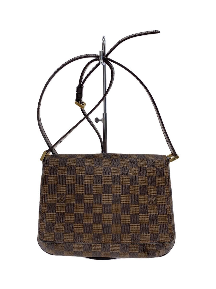 【中古】LOUIS VUITTON◆ミュゼット・タンゴ_ダミエ・エベヌ_ロングショルダー/PVC/BRW【バッグ】