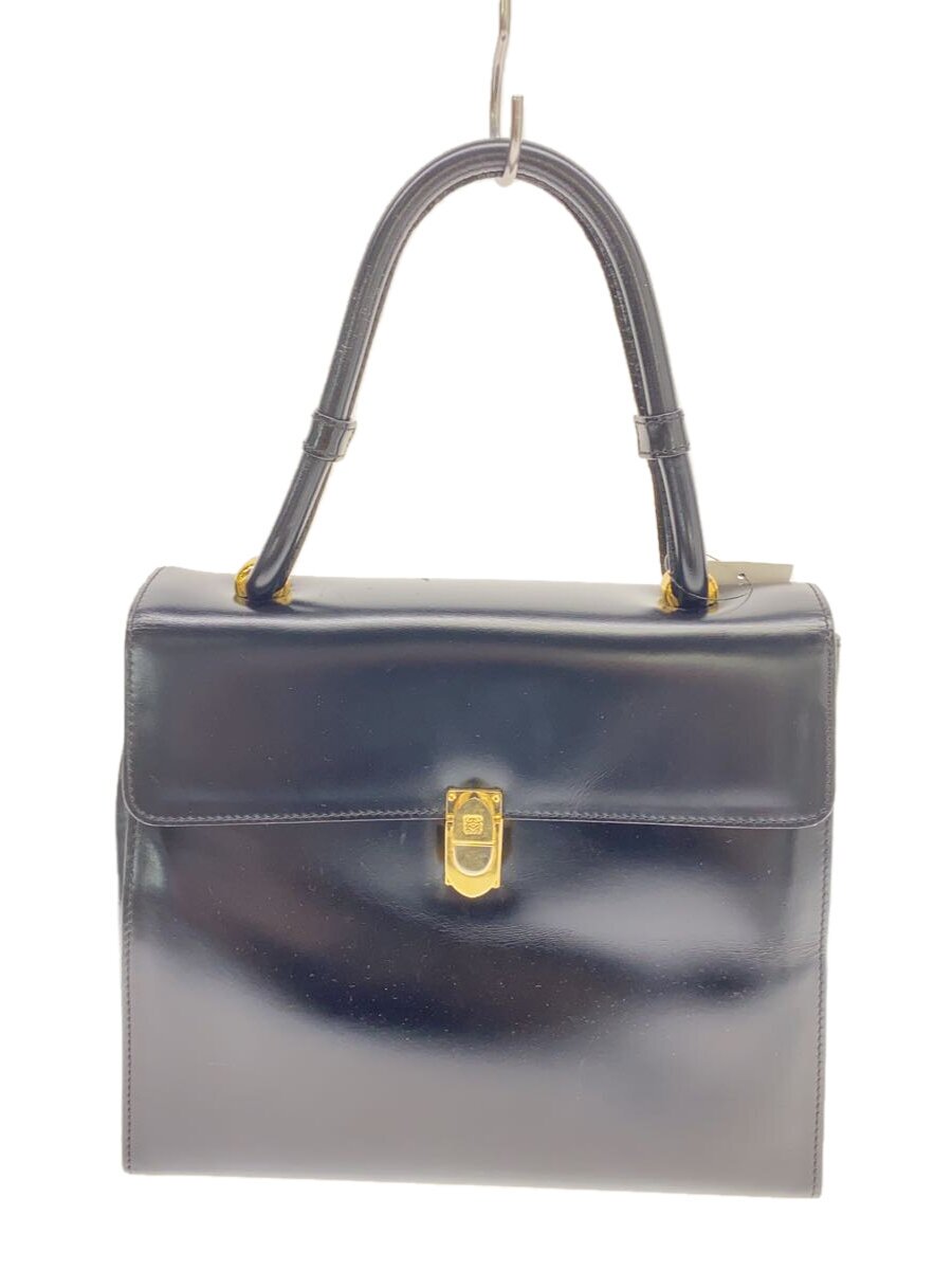【中古】LOEWE◆ショルダーバッグ/レザー/BLK/無地【バッグ】