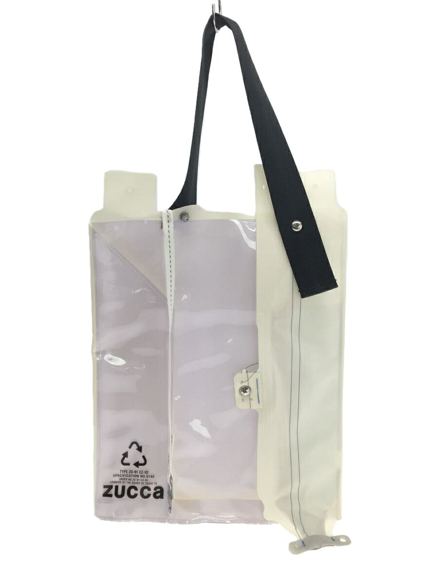 【中古】ZUCCa◆トートバッグ/PVC/WHT【バッグ】