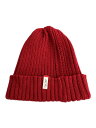 【中古】Nine Tailor◆ニットキャップ/ビーニー/RED/無地/日本製/メンズ【服飾雑貨他】