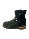 【中古】AVIREX◆エンジニアブーツ/26cm/BLK/スウェード/AU2220【シューズ】