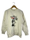【中古】EDIFICE◆スウェット/L/コットン/WHT/プリント/22-070-300-9001-4-0【メンズウェア】