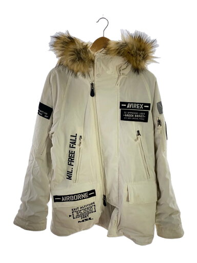 【中古】AVIREX◆ジャケット/L/ポリエステル/WHT/6192170【メンズウェア】 【中古】AVIREX◆ジャケット/L/ポリエステル/WHT/6192170【メンズウェア】