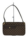 【中古】LOUIS VUITTON◆オーバーニュ_ダミエ・エベヌ_BRW/PVC/BRW/総柄【バッグ】