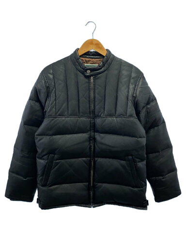 【中古】THE FLAT HEAD◆オールレザー/ディアスキン/ダウンジャケット/40/BLK【メンズウェア】 【中古】THE FLAT HEAD◆オールレザー/ディアスキン/ダウンジャケット/40/BLK【メンズウェア】