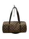 【中古】LOUIS VUITTON◆1)パピヨン30_ダミエ・エベヌ_BRW/PVC/BRW【バッグ】