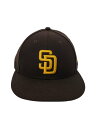 【中古】NEW ERA◆キャップ/7 1/4/ポリエステル/BRW/メンズ【服飾雑貨他】