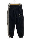【中古】NIKE◆SWOOSH WOVEN PANT/ボトム/S/ナイロン/BLK/CJ4878-010//【メンズウェア】