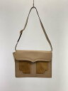 【中古】YVES SAINT LAURENT◆ショルダーバッグ/レザー/BEG【バッグ】