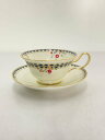 【中古】WEDGWOOD◆カップ&ソーサー/WHT/レースピオニー【キッチン用品】