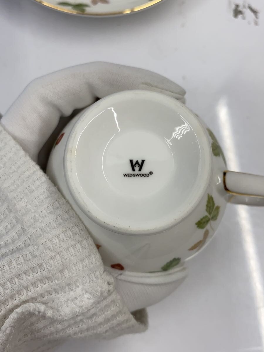 【中古】WEDGWOOD◆カップ&ソーサー/2点セット/WHT【キッチン用品】