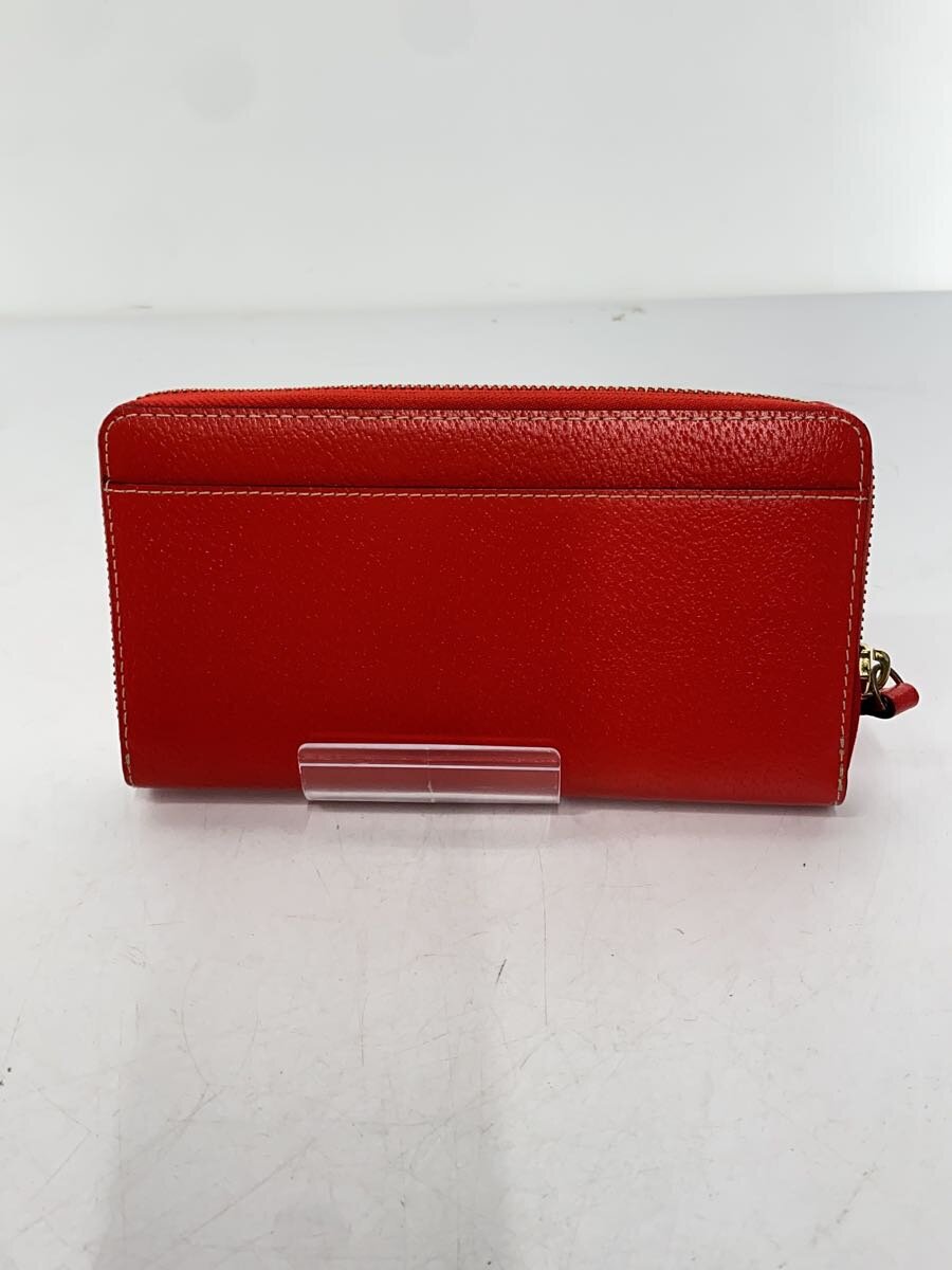 【中古】kate spade new york◆長財布/レッド/赤/無地/レディース/WLRU1153【服飾雑...