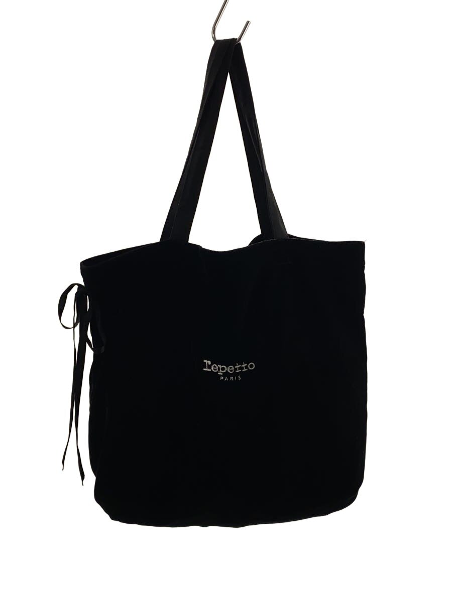 【中古】repetto◆トートバッグ/ベロア/BLK【バッグ】