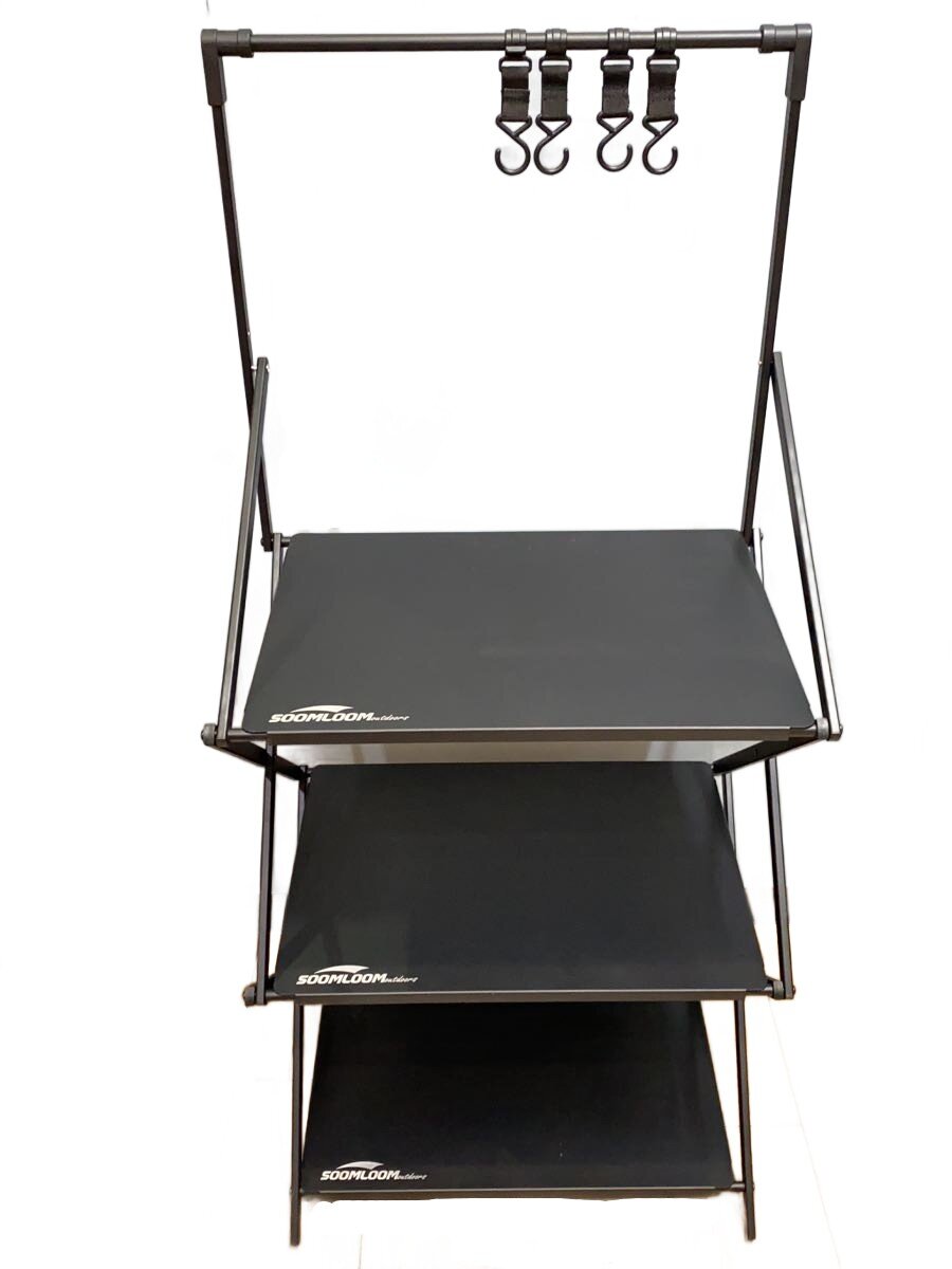 【中古】SOOMLOOM◆X-FOLD/フォールディングラック/キャンプ用品その他/BLK【スポーツ】