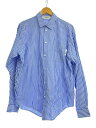 【中古】MSGM◆長袖シャツ/ブルー/ストライプ/コットン【メンズウェア】(4)