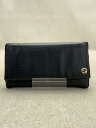 【中古】GUCCI◆長サイフ_インターロッキングG/レザー/BLK/メンズ【服飾雑貨他】