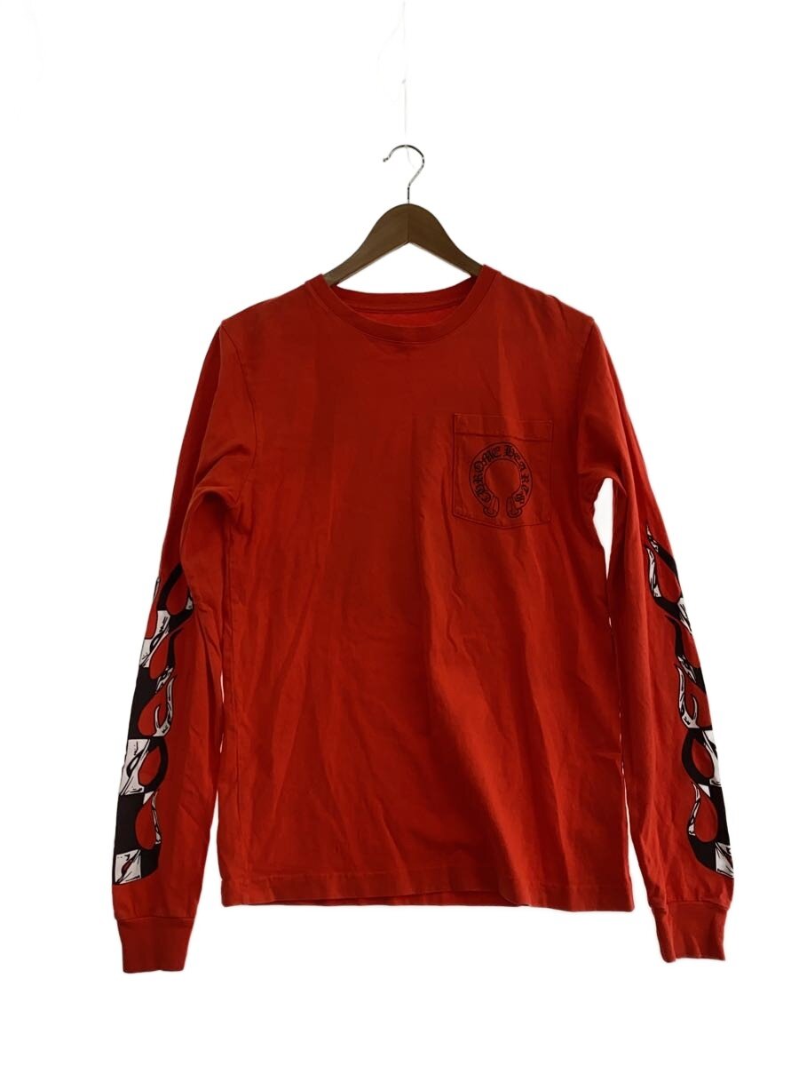 CHROME HEARTS◆MATTY BOY/長袖Tシャツ/S/コットン/RED//