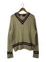 【中古】POLO RALPH LAUREN◆チルデンニット/90s/ニット・セーター(厚手)/L/ウール/CRM【メンズウェア】(4)