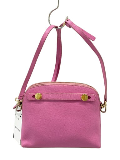 【中古】FURLA◆ショルダーバッグ/レザー/PNK/無地/943663【バッグ】 【中古】FURLA◆ショルダーバッグ/レザー/PNK/無地/943663【バッグ】