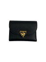 【中古】TIFFANY&Co.◆3つ折り財布/レザー/BLK/レディース【服飾雑貨他】