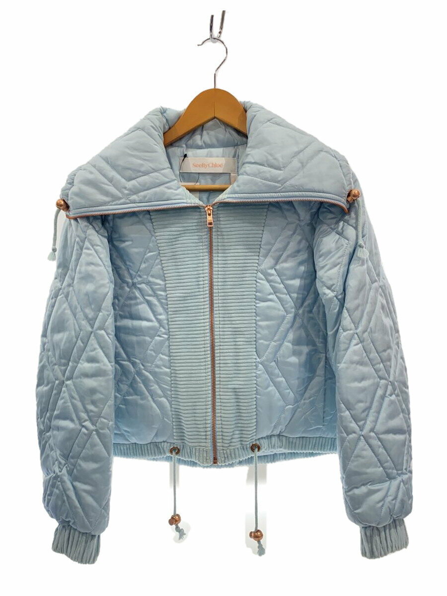 【中古】SEE BY CHLOE◆ジャケット/34/ポリエステル/BLU/CHS18WVE01003【レディースウェア】